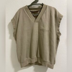 Fear of God Essentials V-Neck Cotton Blend Sweatshirt Vest